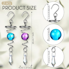 Jetec gazing ball with spiral tail stabilizer catches sunlight for premium garden charm.