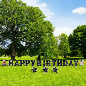 Jetec glitter birthday signs add sparkle while marking the occasion.