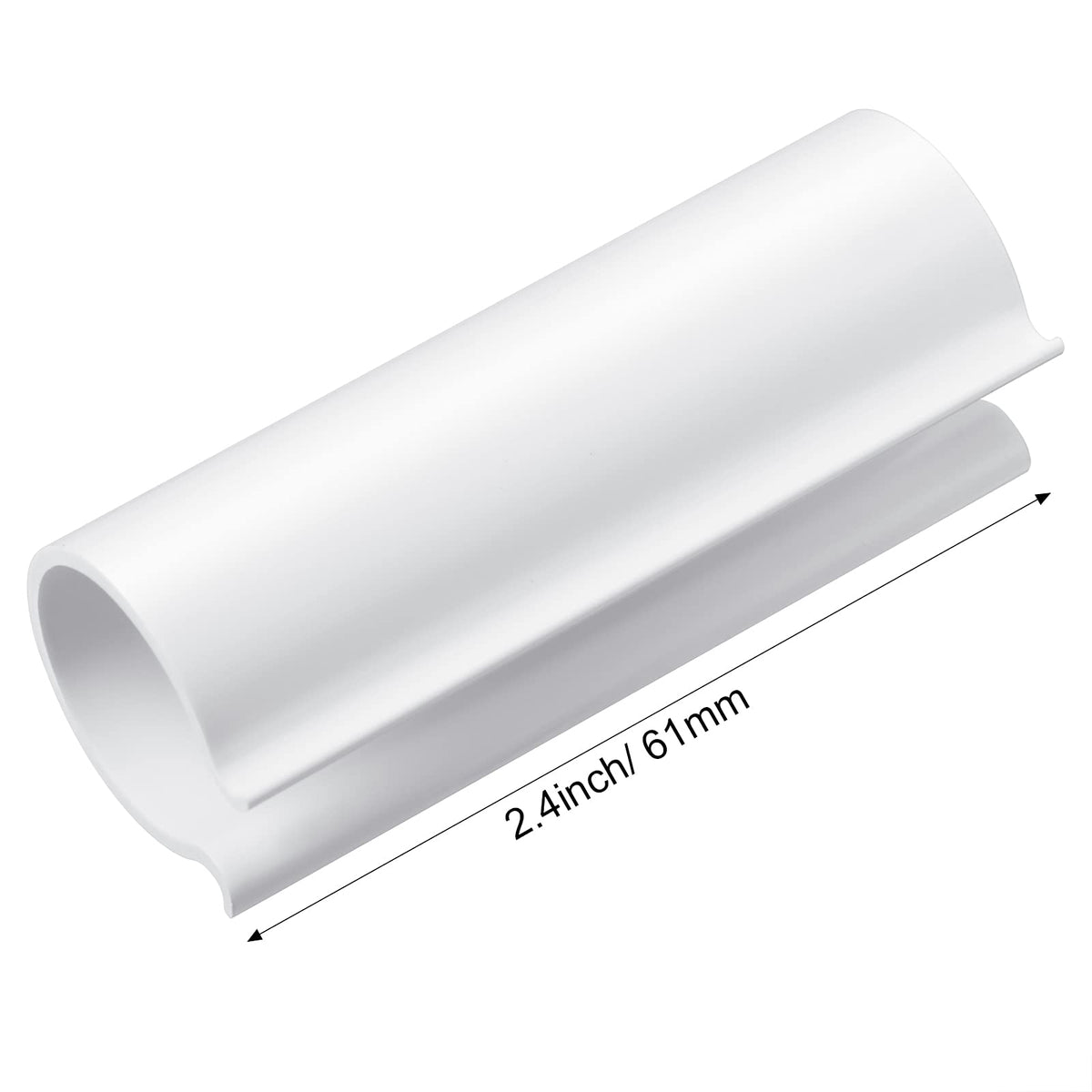 Jetec greenhouse clip fitting a half-inch pipe on a white frame