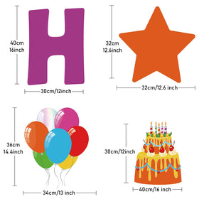 Jetec Happy Birthday balloon sign adds cheerful color for memorable lawn decor