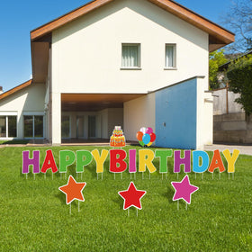 Jetec Happy Birthday stars sign creates a sparkling backdrop for photos