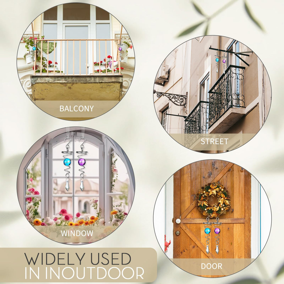 Jetec hanging wind ball for versatile indoor outdoor decoration.