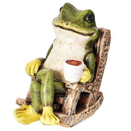 Jetec miniature frog garden statue outdoor ornament adds durable charm to patios.