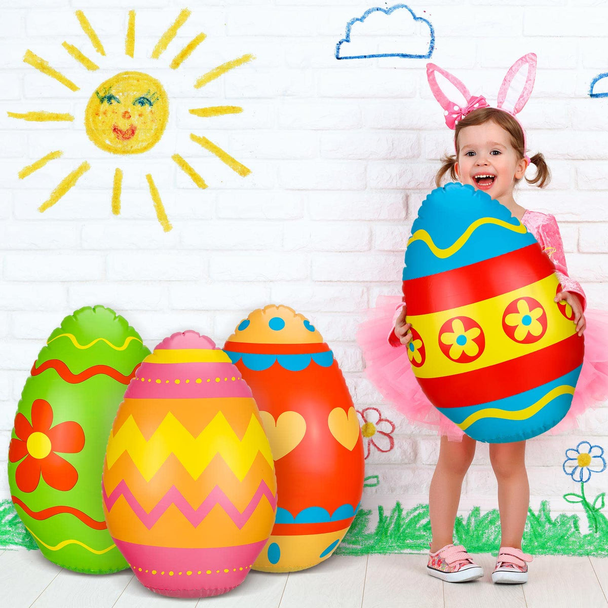 Jetec outdoor Easter eggs yard display for durable year-round use.