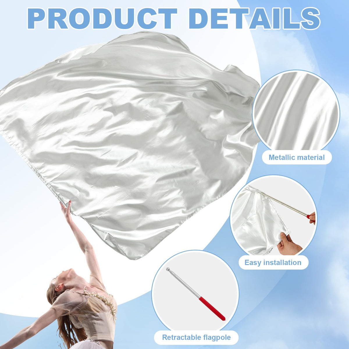 Jetec outdoor stage worship flags designed for bright venues