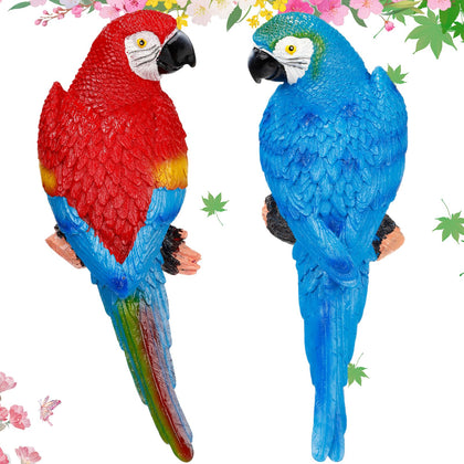 Jetec parrot blue face decor for outdoor gardens adds tropical charm