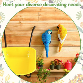 Jetec parrot decor garden display setup demonstrates versatile outdoor decorating ideas