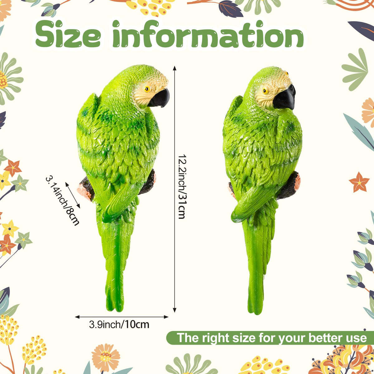 Jetec parrot decor red adds vibrant color to garden or patio display