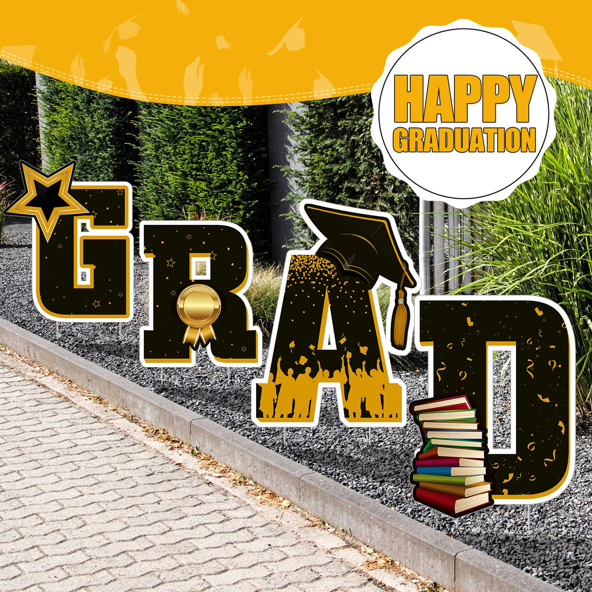 Jetec graduation yard decor ideal for parties, photos, and memories.