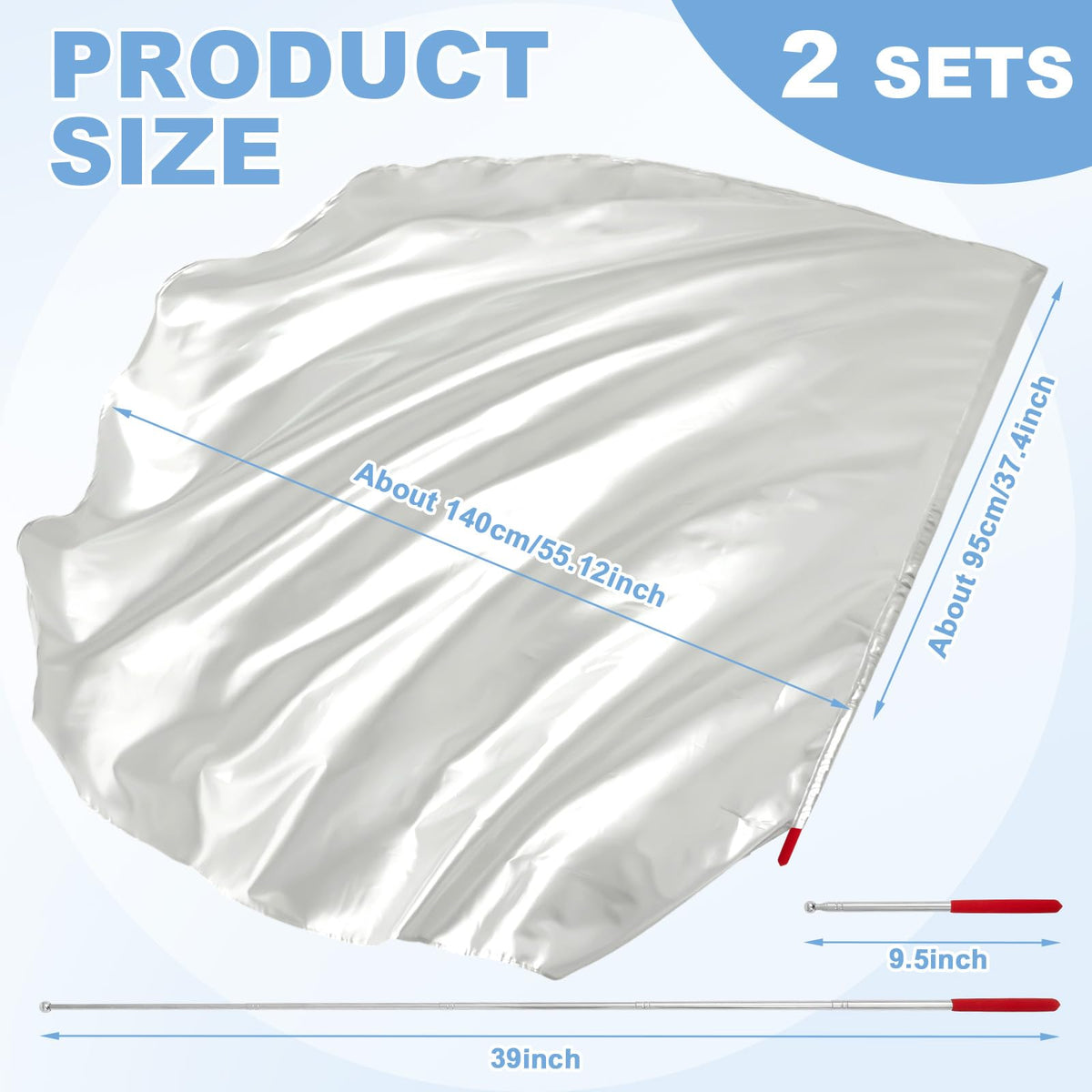 Jetec silver worship flag highlighting stage presence with reflective shimmer