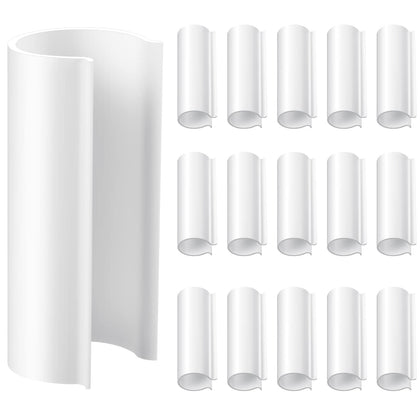 Jetec PVC pipe clip demonstrates 2.4-inch length for 3/4-inch pipes in a greenhouse