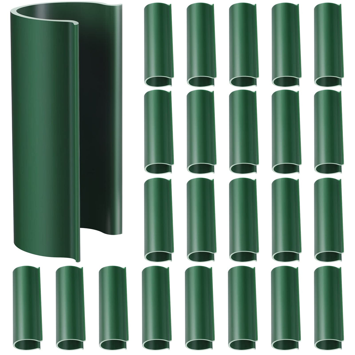 Jetec PVC pipe clips securely hold 1/2 inch tubing for greenhouse setup, durable and easy to reposition.