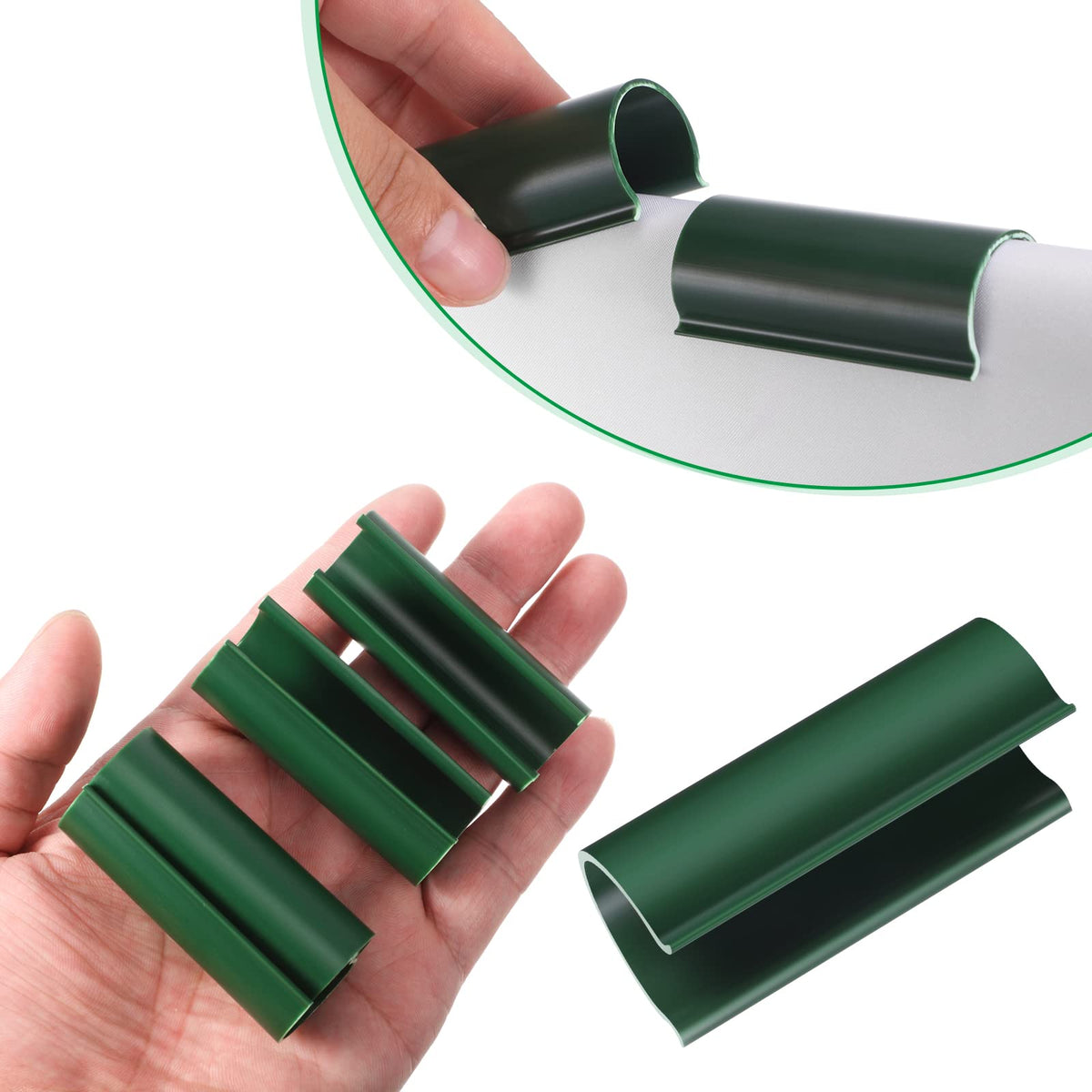 Jetec PVC pipe clips for pool covers, rust-resistant and simple to secure above-ground protection.