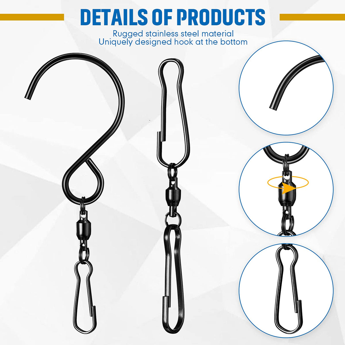 Jetec S-shaped spiral hooks—two styles for versatile hanging options