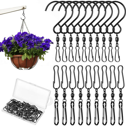 Jetec wind spinner dual swivel hooks with 360-degree rotation for quick setup