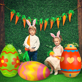 Jetec windows front-door decoration Easter eggs, easy hanging for instant holiday welcome.