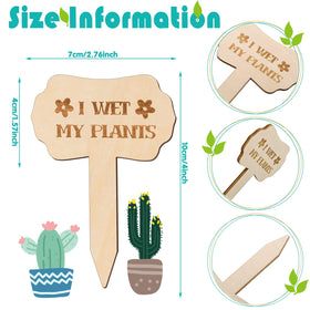 Jetec wooden garden markers for indoor and outdoor use.