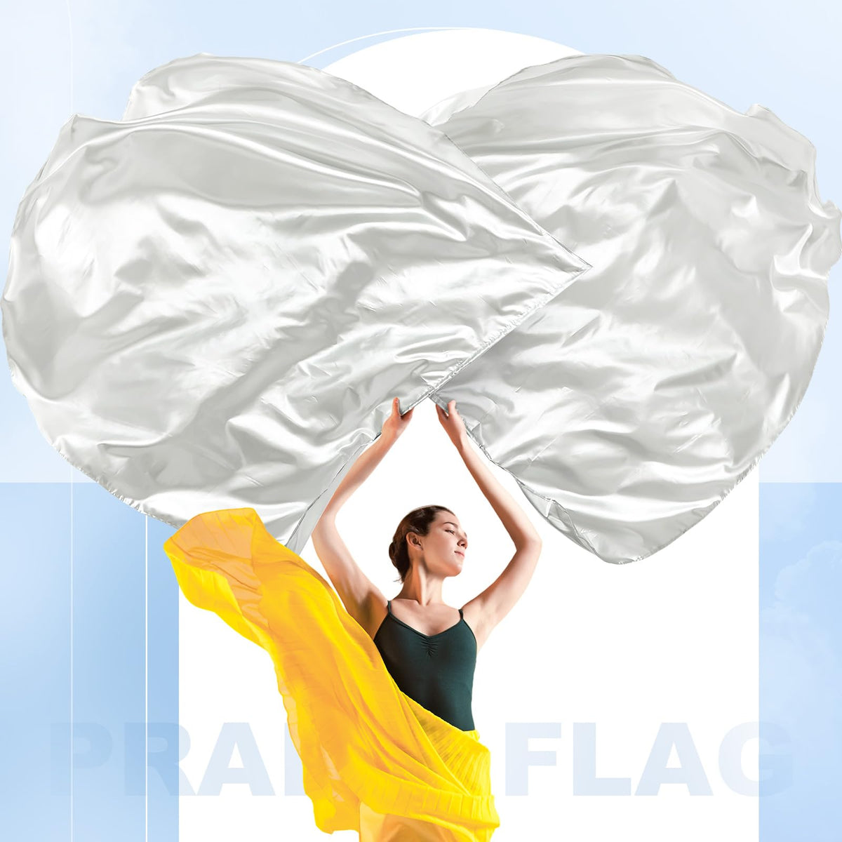 Jetec semicircle rod worship flag enabling stable spins during worship routines