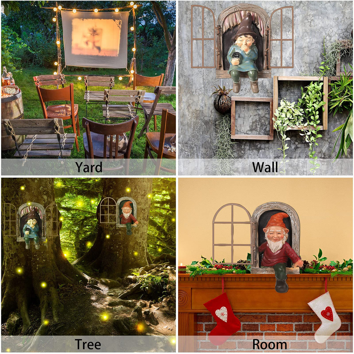 Jetec yard art gnome porch ornament enhances any garden entry.