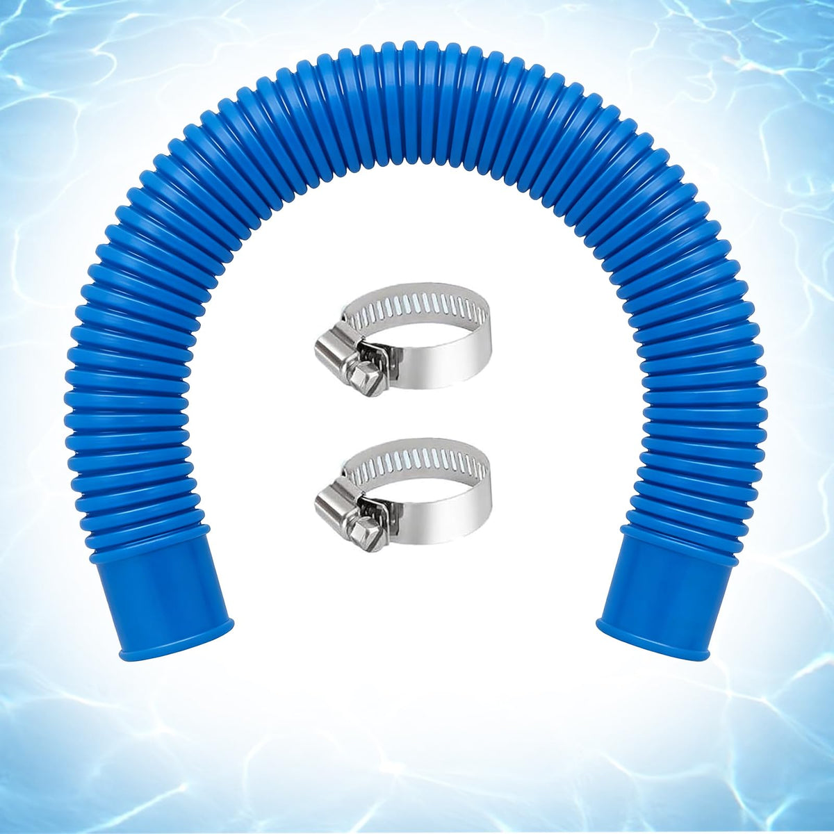 Jetgomet 1.5in pool hose blue for universal compatibility with major above-ground pools.