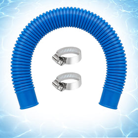 Jetgomet 1.5in pool hose blue for universal compatibility with major above-ground pools.