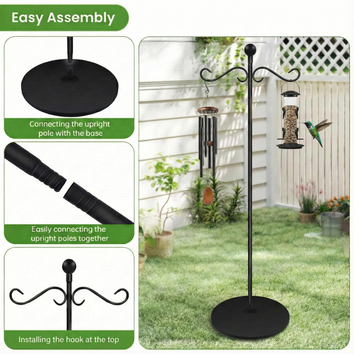 JETTIFY bird feeder hanger keeps feeding station accessible