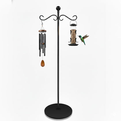 JETTIFY double shepherds hook with round base for stable outdoor display