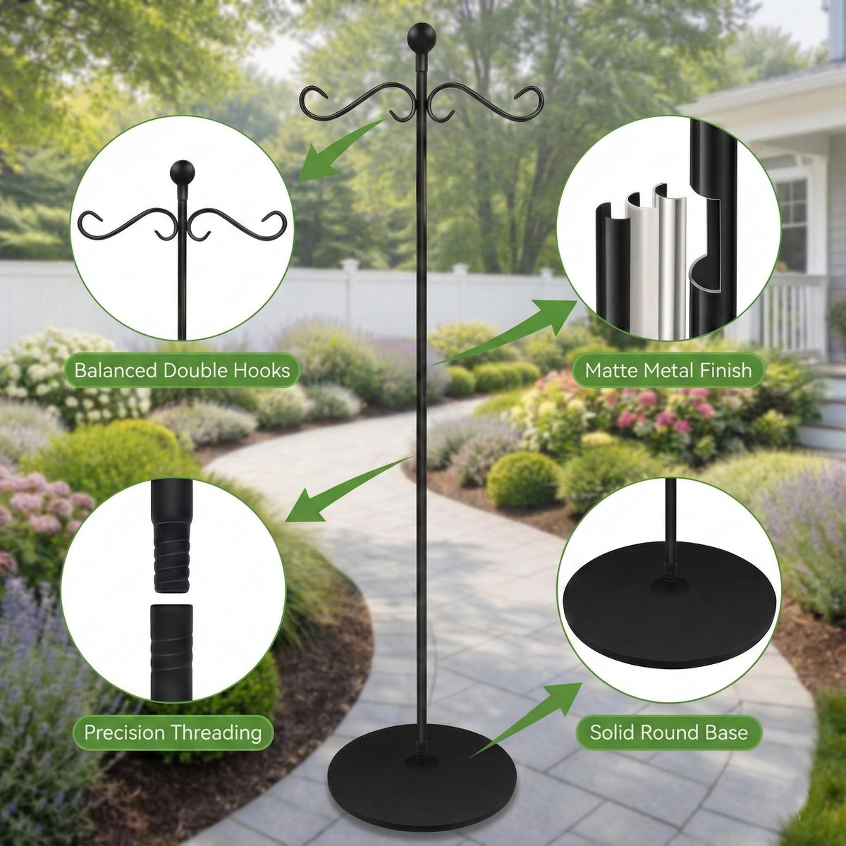 JETTIFY round base stand with clean lines for garden decor