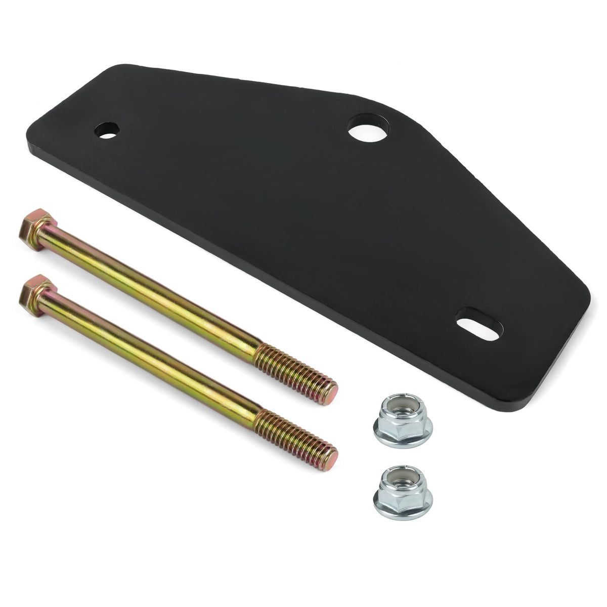 Jetuplusllc hitch bracket mounted on Husqvarna MZ shows rugged steel design