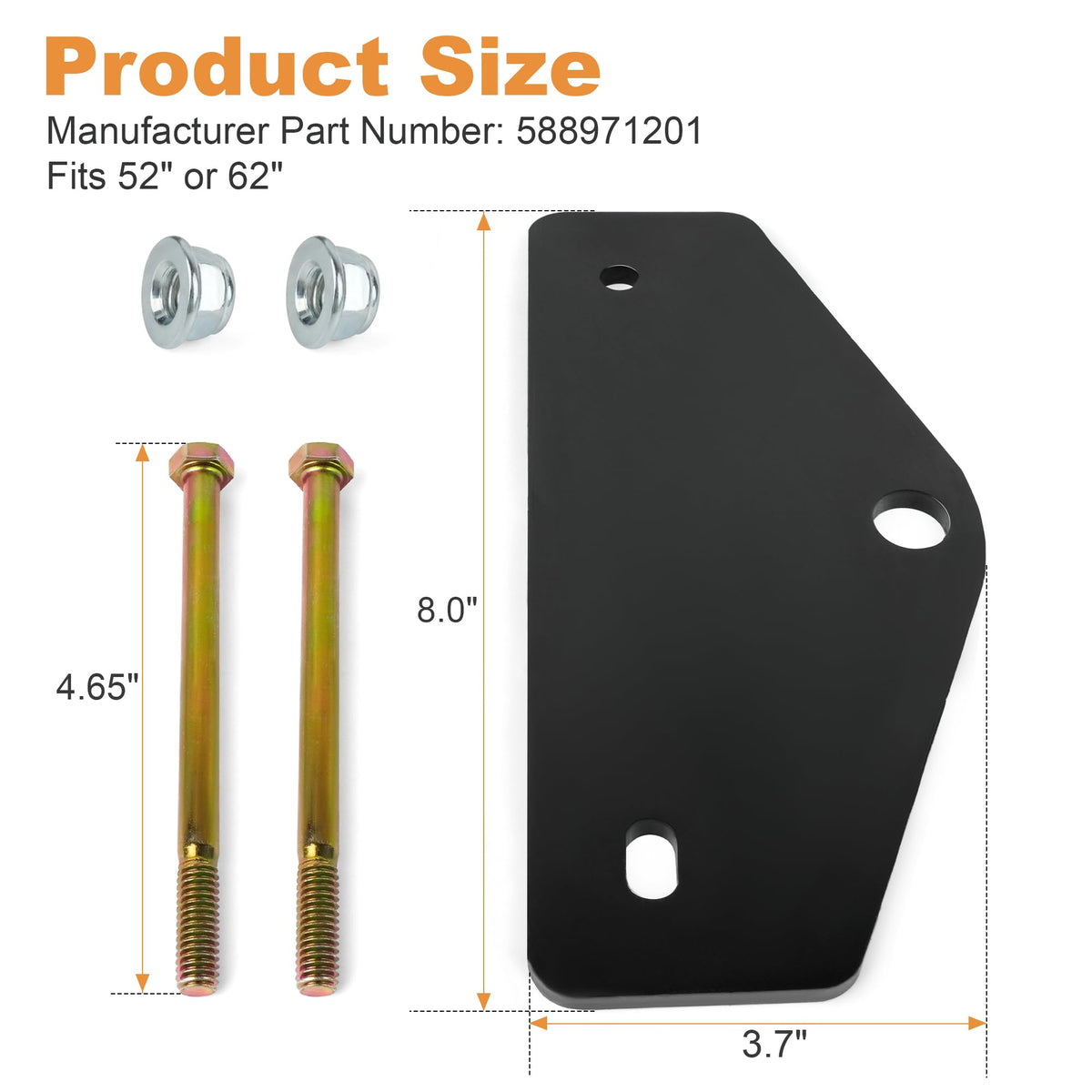 Screws and bolts pack included for secure hitch bracket installation