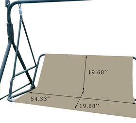 JEWELTH beige swing seat cover installed on a 2/3-seat outdoor swing