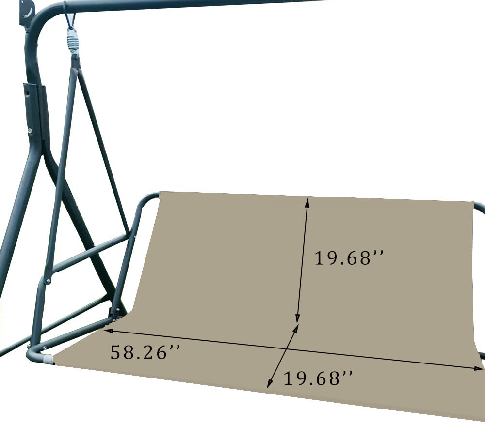 JEWELTH beige swing seat cover side view shows durable 600D Oxford fabric.