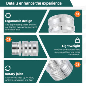 Jewheg quick-connect with Viton O-rings for a reliable seal.