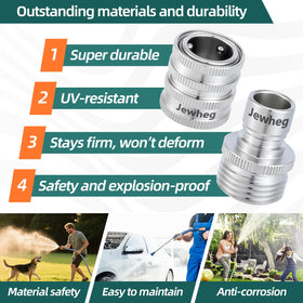 Jewheg stainless steel hose fittings prevent corrosion and leaks.