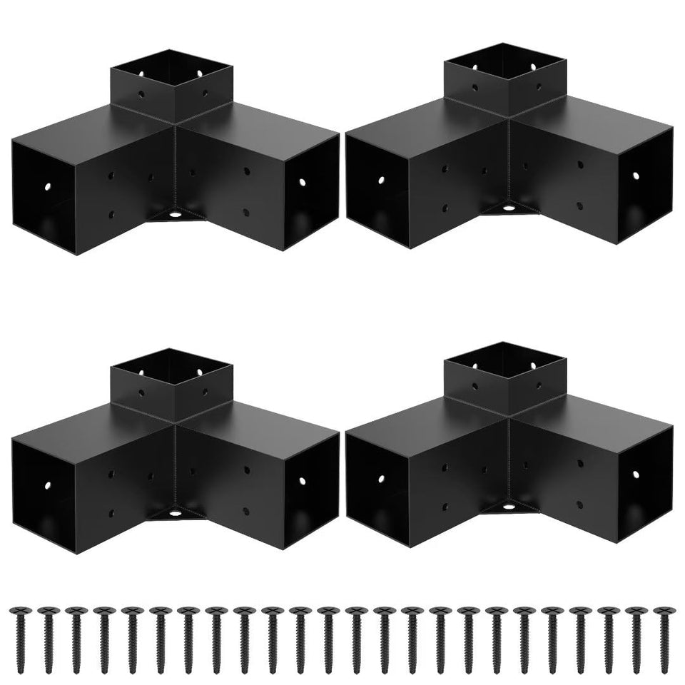 JEXALINE 4x4 post bracket in steel provides solid support for outdoor structures.