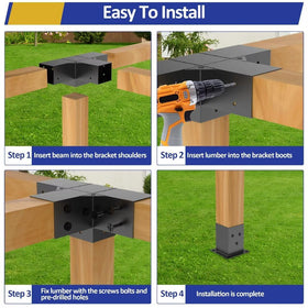 JEXALINE brackets include screws and expansion bolts for quick installation.