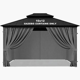 Jexlundo gazebo privacy curtains 10x12 offer stylish shade and privacy.