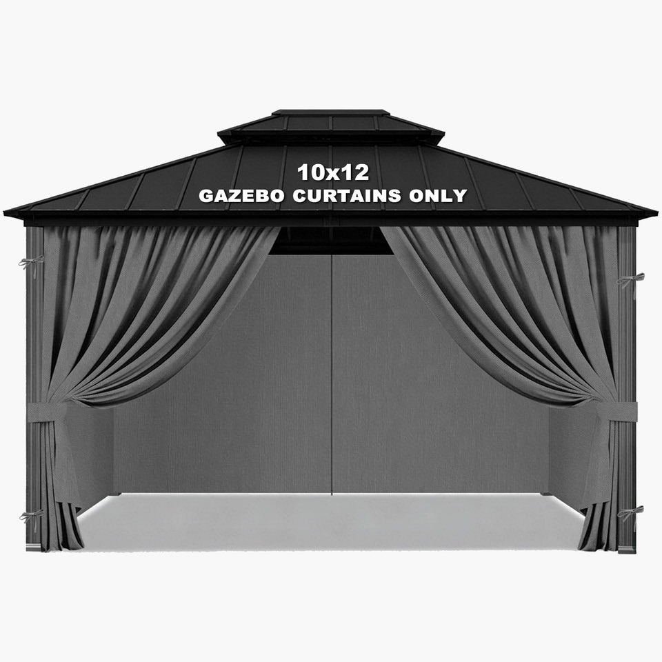 Jexlundo gazebo privacy curtains 10x12 offer stylish shade and privacy.