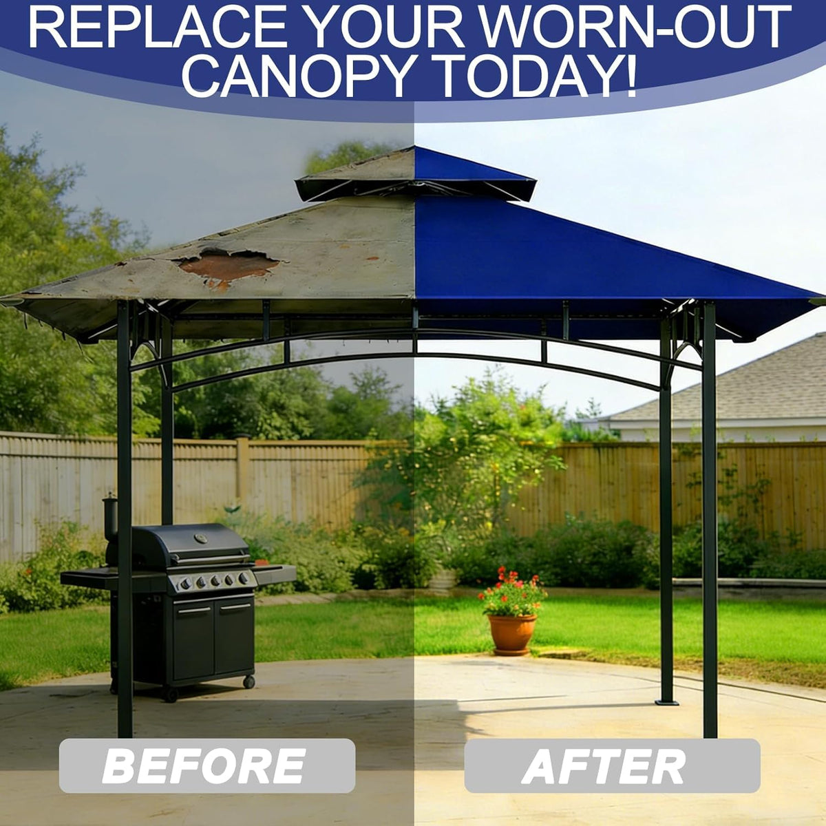 Jexlundo grill roof 5x8 compatible with L-GG001PST-F pavilion