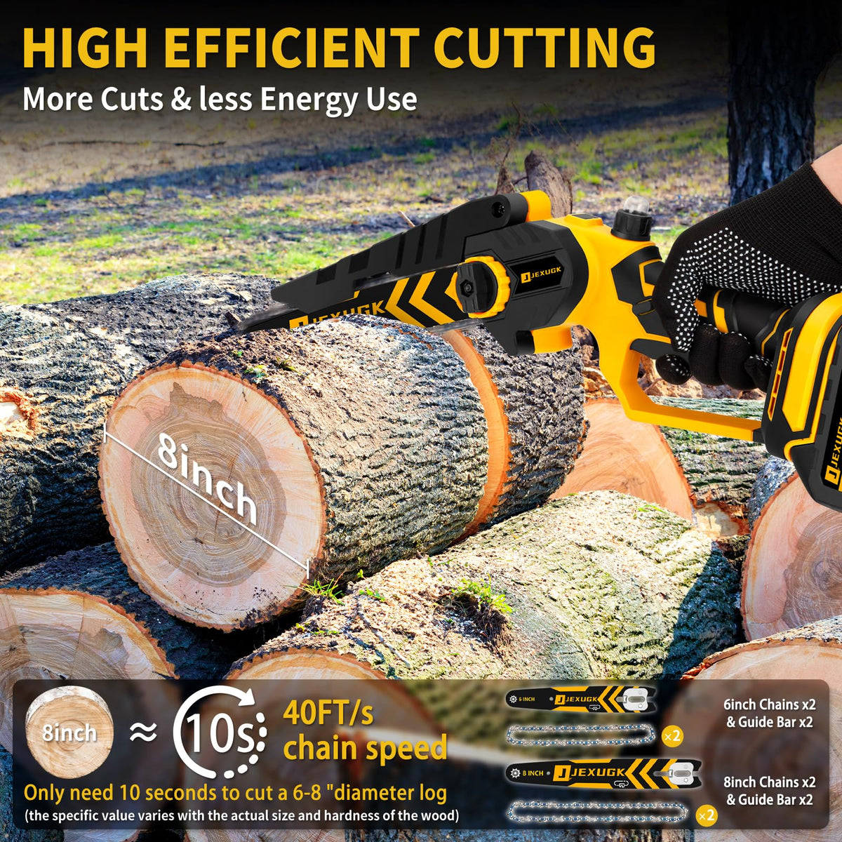 JEXUGK tool free chain tightening enables fast maintenance in the field