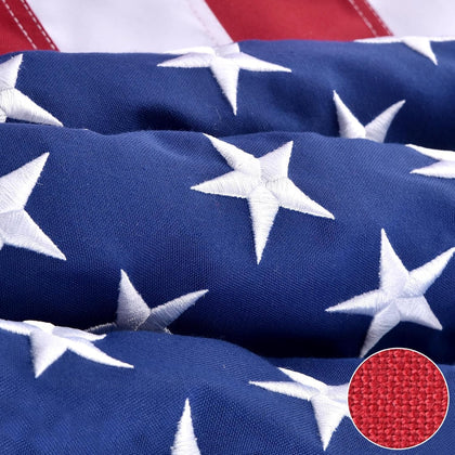 Jexusev outdoor 4x6ft flag with embroidered stars resists fading.
