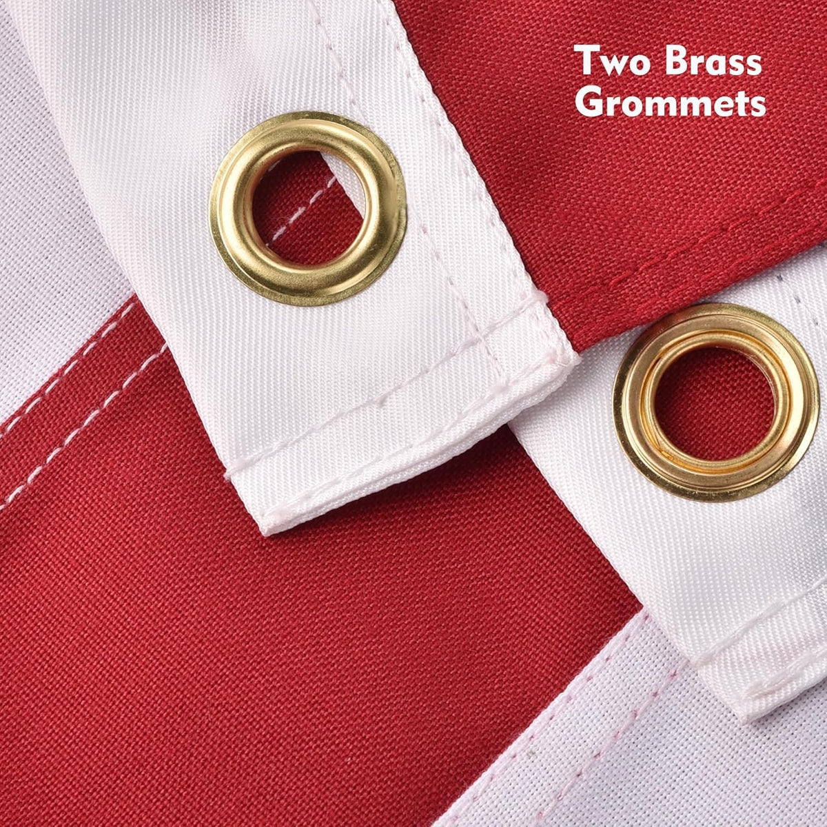 Jexusev flag with brass grommets for reliable outdoor mounting.