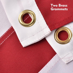 Jexusev flag with brass grommets for reliable outdoor mounting.