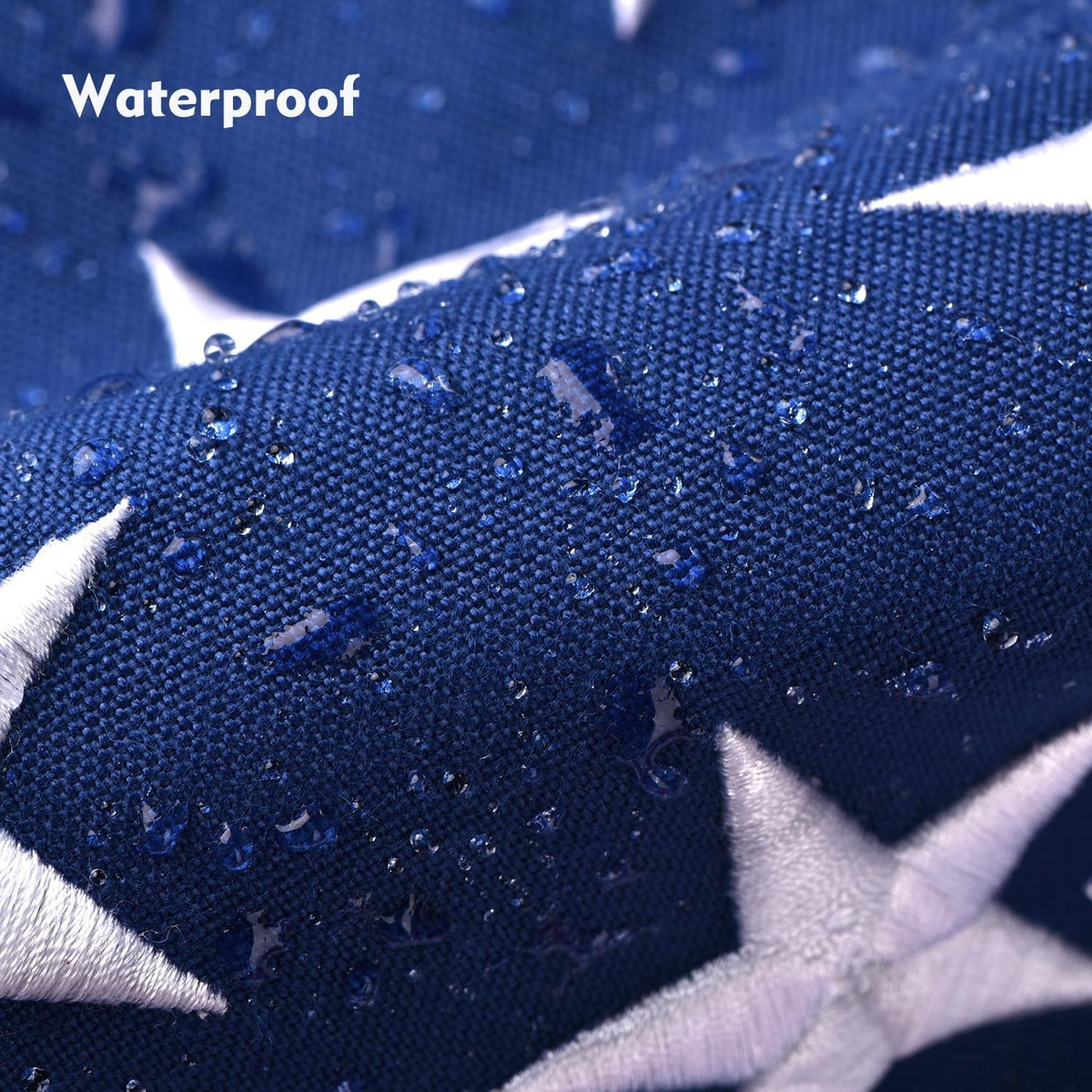Jexusev flag features reinforced double-needle stitching for durability.