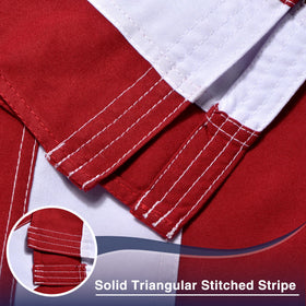 Jexusev flag with UV protection to preserve color in sun.