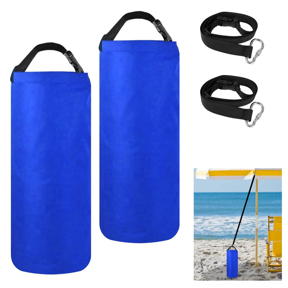 Jeyeou Beach Umbrella Sand Bags 10L blue stabilize wind-prone setups