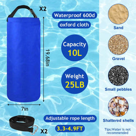 Jeyeou fillable sand bag 10L capacity for quick setup