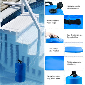 Jeyeou heavy-duty PVC weight bag blue resists cracking and wear.