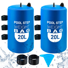 Jeyeou pool ladder weights side view stabilize pool steps for safe entry.