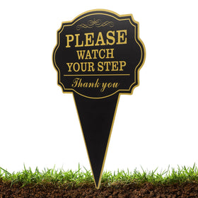 Jeyntanc Watch Your Step sign features rounded corners for safer handling near children.
